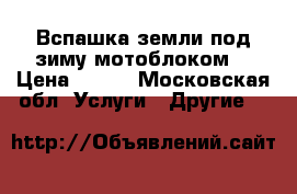 Вспашка земли под зиму мотоблоком. › Цена ­ 450 - Московская обл. Услуги » Другие   